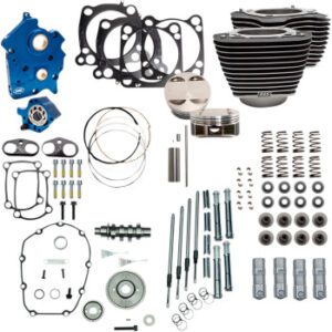 77 Cycles S&S CYCLE P/N 310-1053A 124" Power Package Engine Performance Kit Gear Drive  Includes chrome pushrod tubes.