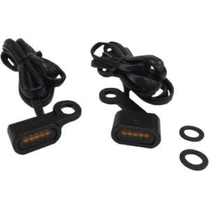 DRAG SPECIALTIES LED Handlebar Marker Lights - XL - Black/Amber 2040-2138