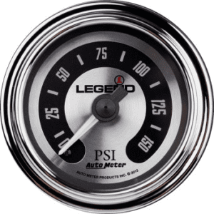 LEGEND SUSPENSION Fairing Mounted LED Backlit PSI Gauges - Spun Aluminum 2212-0492