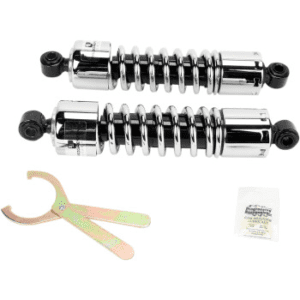 PROGRESSIVE SUSPENSION 412 Series Shocks — Chrome - 12.5" - Standard - Chrome - Dyna 412-4038C