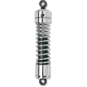 PROGRESSIVE SUSPENSION 412 Series Shocks — Black/Chrome - 11" - Standard - Chrome - H-D 412-4030C