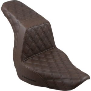 SADDLEMEN Step-Up Seat — Full Lattice Stitch - Brown 818-29-175BR