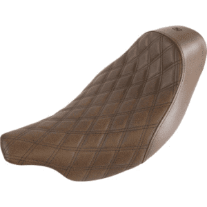 SADDLEMEN Renegade Lattice Stitch Solo Seat - Brown - '08-'23 FL 808-07B-002BLS