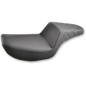 SADDLEMEN Step-Up Seat — Rear Lattice Stitch - Black - FXR 882-09-173