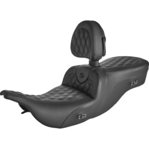 SADDLEMEN Heated Roadsofa™ Lattice Stitched Seat - '99-07 FL 897-07-182BRHC