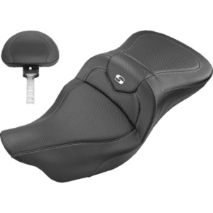 SADDLEMEN Roadsofa™ Carbon Fiber Seat - with Backrest - '08-'23 FL 808-07B-185BR