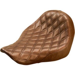 SADDLEMEN Renegade Lattice Stitch Solo Seat - Brown - FL/FX '18-'20 818-29-002BLS