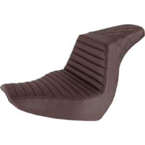 SADDLEMEN Step-Up Seat — Rear Lattice Stitch/Front Tuck-n-Roll - Brown 818-29-176BR