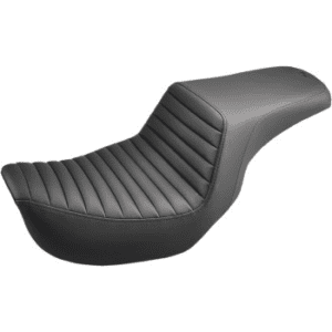 SADDLEMEN Step-Up Seat — Front Tuck-n-Roll - Black - Dyna 804-04-171