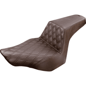 SADDLEMEN Step-Up Seat — Front Lattice Stitch - Brown - FXSB 813-27-172BR