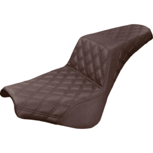 SADDLEMEN Step-Up Seat — Full Lattice Stitch - Brown 818-30-175BR