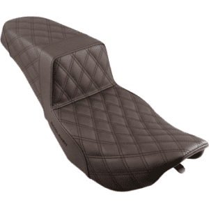 SADDLEMEN Step-Up Seat — Full Lattice Stitch - Full Lattice Stitch - Brown 897-06-175BR