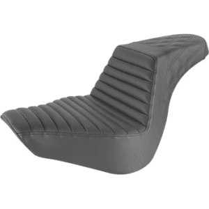 SADDLEMEN Step-Up Seat — Front Tuck-n-Roll - Black - FL/FX '18-'23 818-27-176