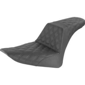 SADDLEMEN Step-Up Seat — Full Lattice Stitch - Black - FLS 812-26-175