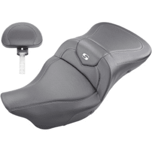 SADDLEMEN Roadsofa™ Trike Seat - Heated - Carbon Fiber - with Backrest - Black - '09-'23 FLHTCUTG 808-07B-185TBRH