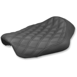 SADDLEMEN Renegade Lattice Stitch Solo Seat - Black - Dyna '04-'05 804-04-002LS