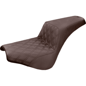 SADDLEMEN Step-Up Seat — Front Lattice Stitch - Brown 818-30-172BR