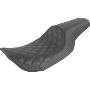 SADDLEMEN Profiler™ Lattice Stitch Seat - Front Lattice/Rear Smooth - Black - FLHR/X 897-06-149