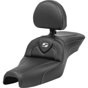 SADDLEMEN Roadsofa™ Standard Reach Seat - with Backrest - Carbon Fiber - XL '04-'22 807-03-185BR