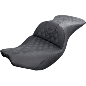 SADDLEMEN Roadsofa™ Lattice Stitch Seat - without Backrest - Lattice Stitch - Black - Indian '14-'23 I14-07-182