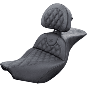 SADDLEMEN Roadsofa™ Lattice Stitch Seat - Black - Indian '14-'23 I14-07-182BR