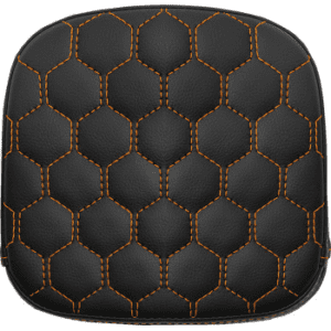 SADDLEMEN Honeycomb Sissy Bar Pad - Orange Stitching 040749ORA