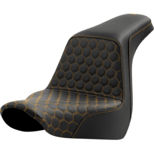 SADDLEMEN Honeycomb Step-Up Seat - Gold Stitching - FL/FX '18-'24 A818-29-177GOL