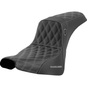 SADDLEMEN Pro Series SDC Performance Grip Seat - without Backrest - Silver Stitch - FXBB/FXST '18-'23 SC81830SIL