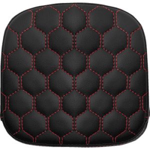 SADDLEMEN Honeycomb Sissy Bar Pad - Red Stitching 040749RED